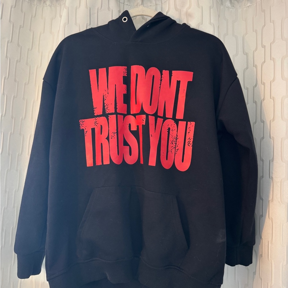 Black and Red Graphic Men's Hoodie- Size XS
